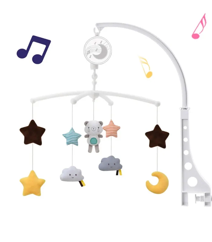 Baby Crib Mobiles Rattles Music Educational Toys Bed Bell Carousel for Cots Infant Baby Toys 0-12 Months for Newborns Gifts
